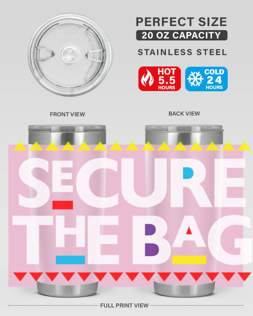 secure the bag 39#- black words phrases- Cotton Tank