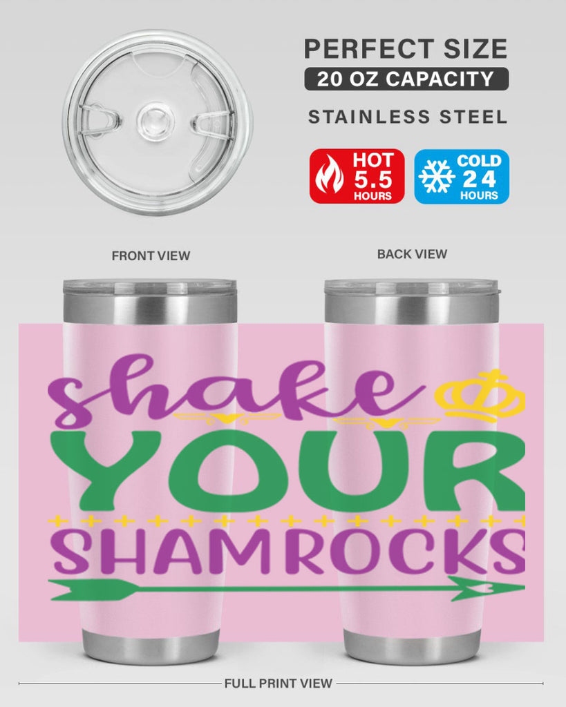 shake your shamrocks 2#- mardi gras- Tumbler