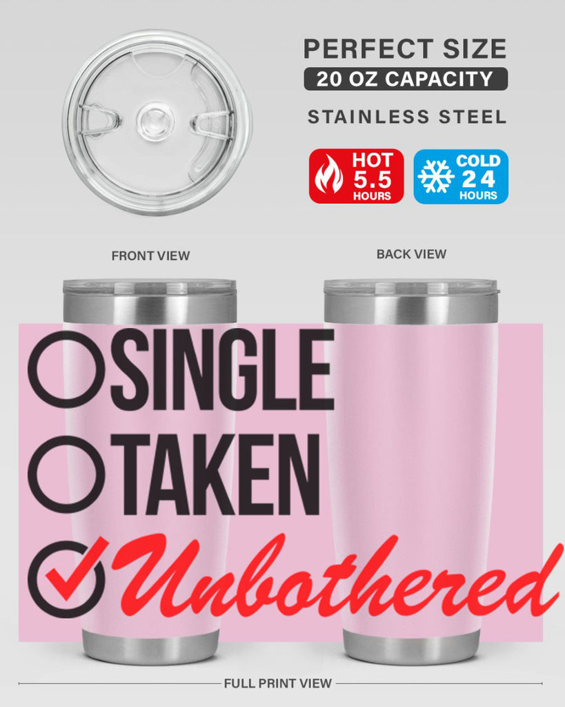 single taken unbothered 35#- black words phrases- Cotton Tank