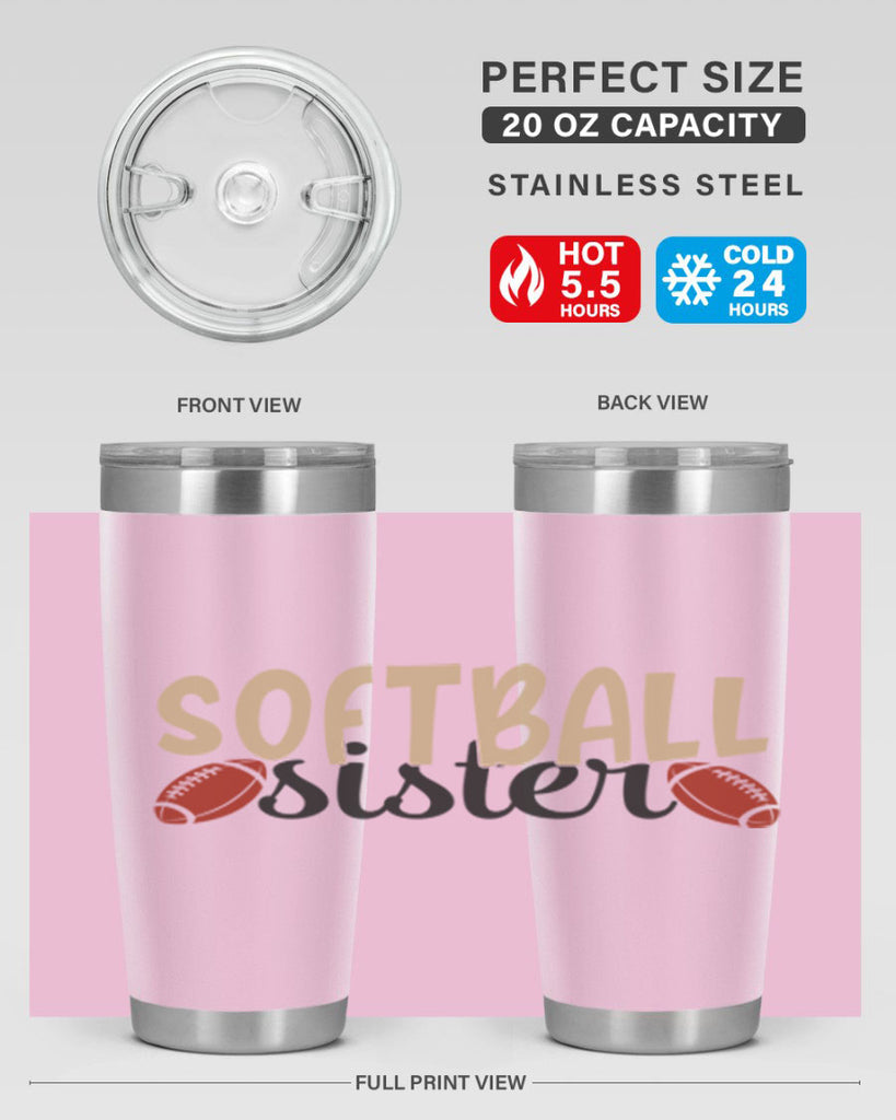 softball sister 2272#- softball- Tumbler
