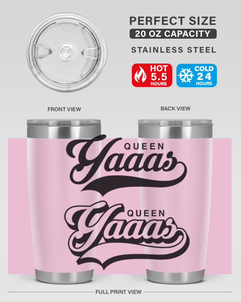 yaaas queen script 5#- black words phrases- Cotton Tank