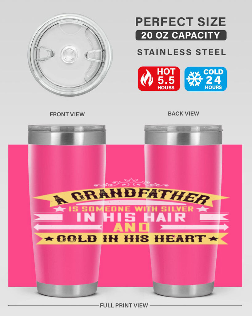 A grandfather is someone with silver 88#- grandpa - papa- Tumbler