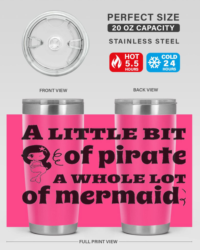 A little bit of pirate 10#- mermaid- Tumbler