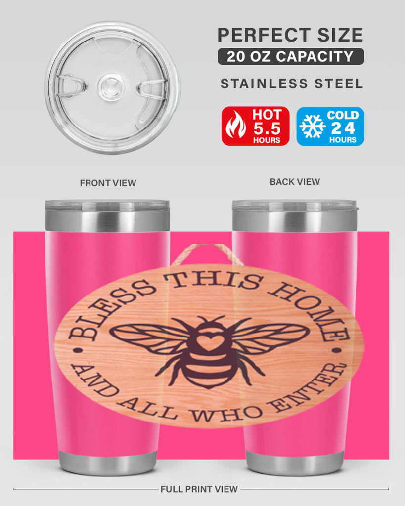 Bless this Home Bee Mockup58#- spring- Tumbler