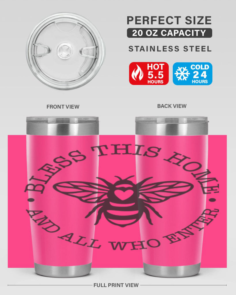Bless this Home Bee59#- spring- Tumbler