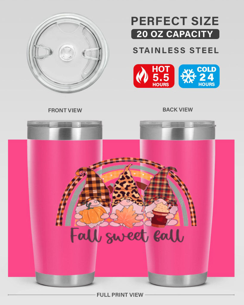 FallSweetFallGnomeRainbow 162#- fall- Tumbler