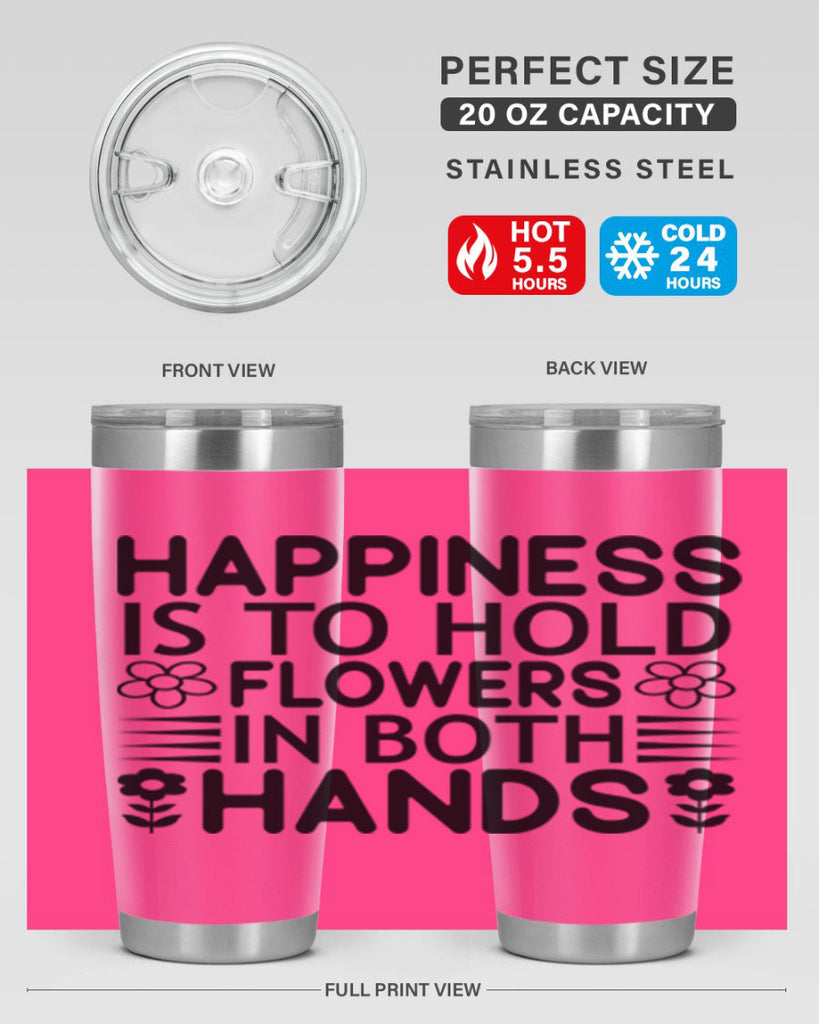 Happiness is to hold flowers 154#- spring- Tumbler