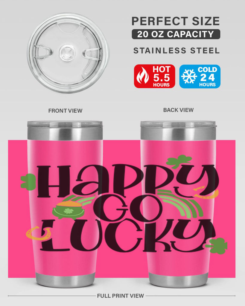 Happy Go Lucky Style 96#- St Patricks Day- Tumbler