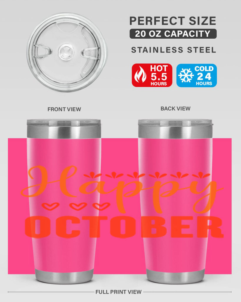 Happy October Design 237#- fall- Tumbler