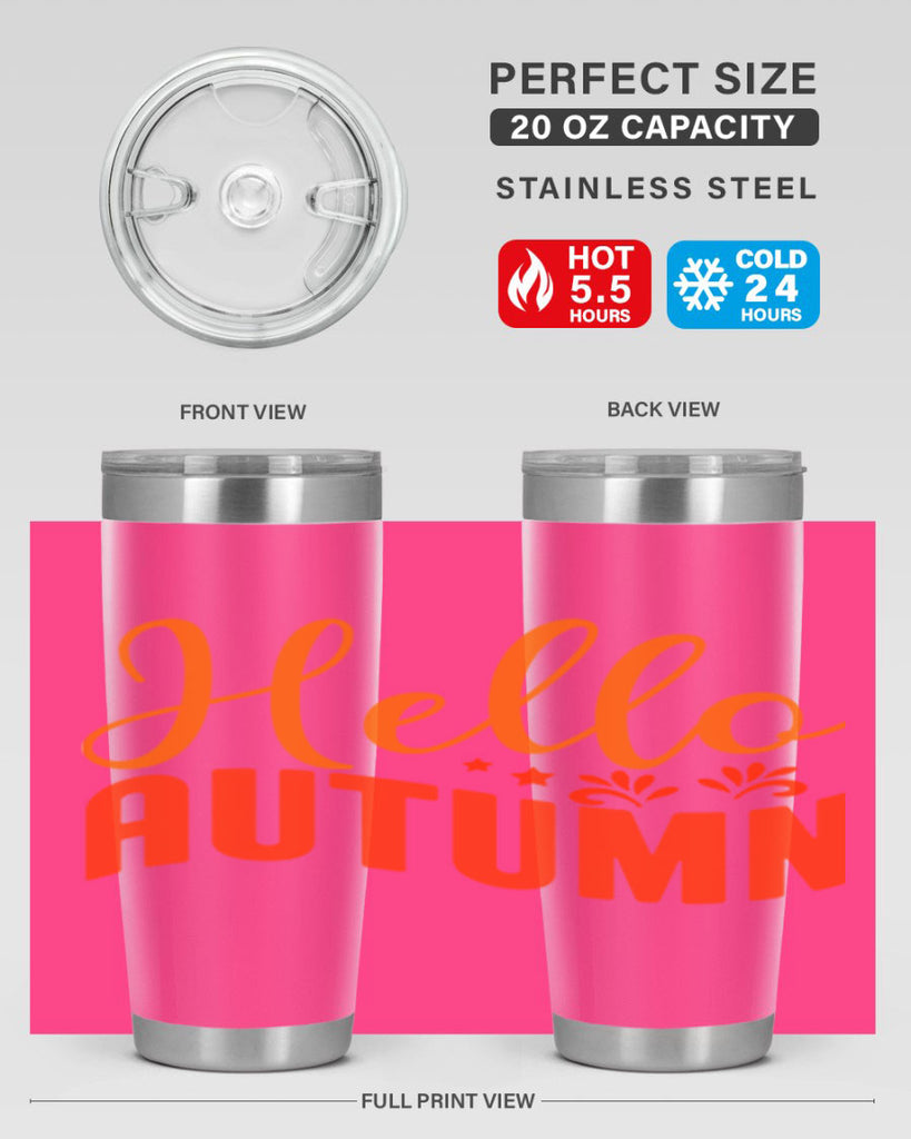 Hello Autumn Design 268#- fall- Tumbler