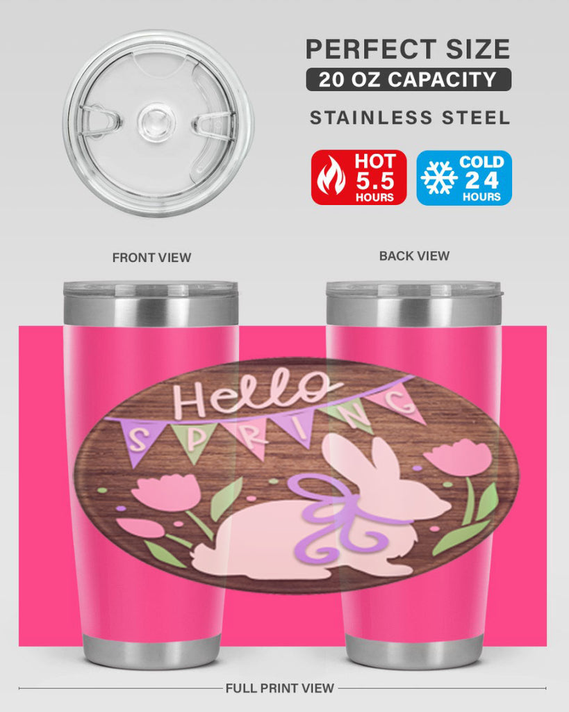 Hello spring bunny Mockup190#- spring- Tumbler