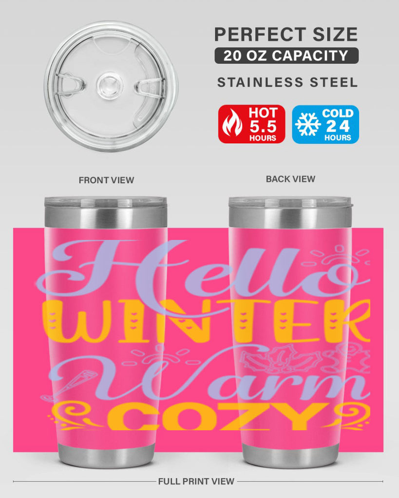 Hello winter warm cozy166#- winter- Tumbler