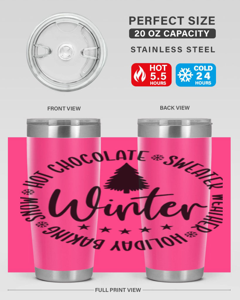 Hot Chocolate Sweater Weather Holiday Baking Snows196#- winter- Tumbler