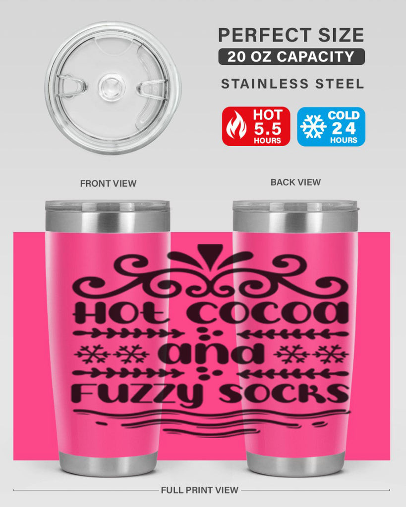 Hot Cocoa and Fuzzy Socks 219#- winter- Tumbler