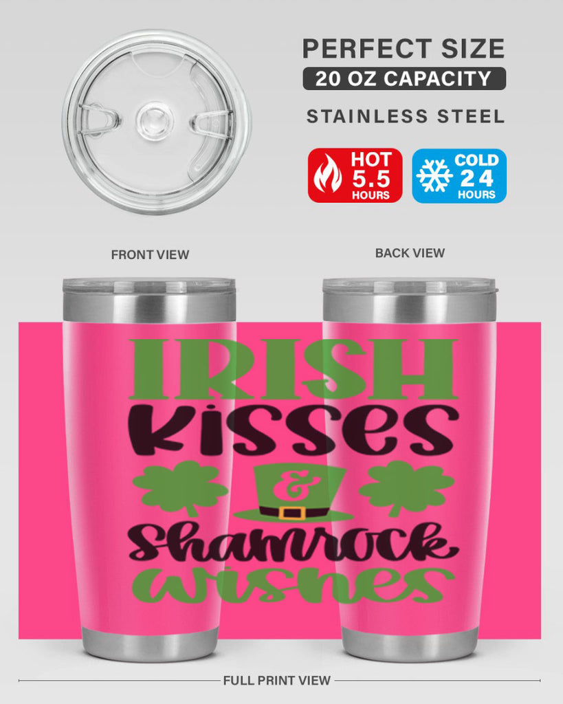 Irish Kisses Shamrock Wishes Style 81#- St Patricks Day- Tumbler