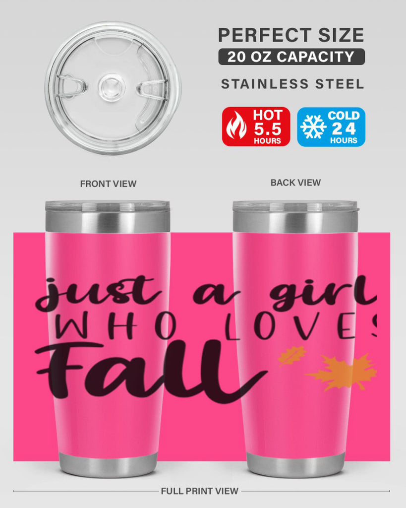 Just A Girl Who Loves Fall 380#- fall- Tumbler