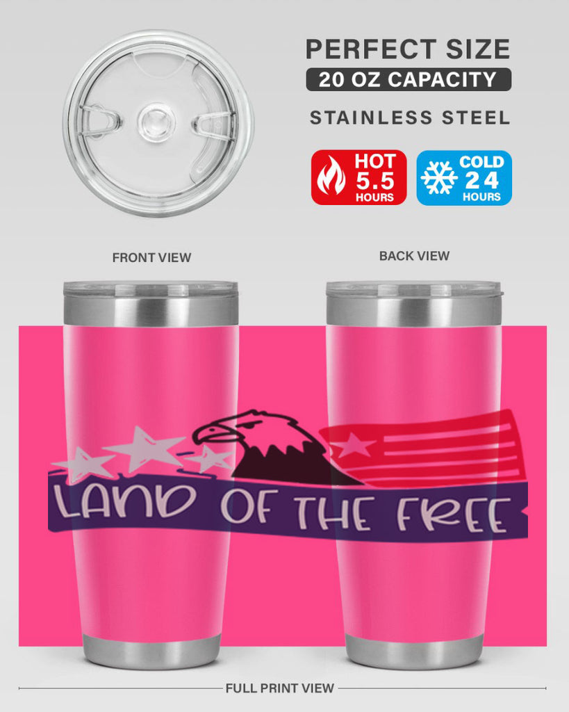 Land Of The Free Style 157#- Fourt Of July- Tumbler