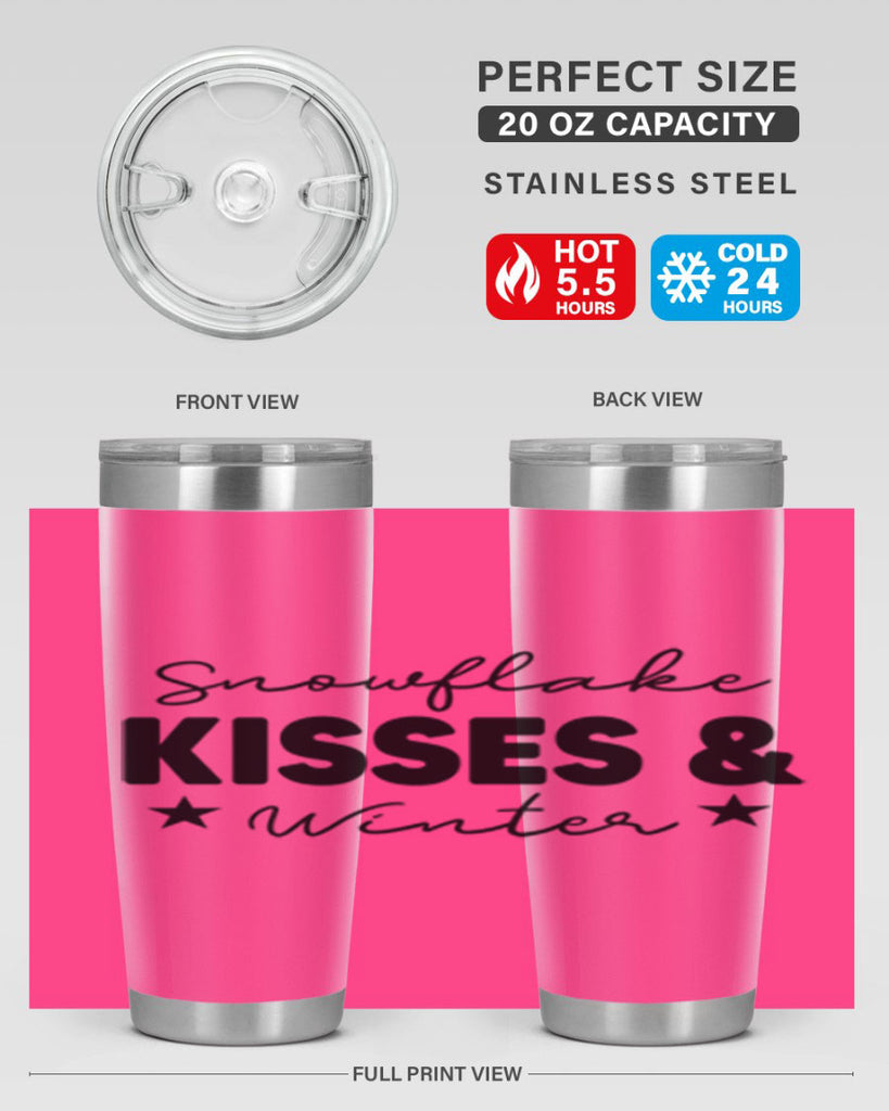 Snowflake Kisses Winter374#- winter- Tumbler