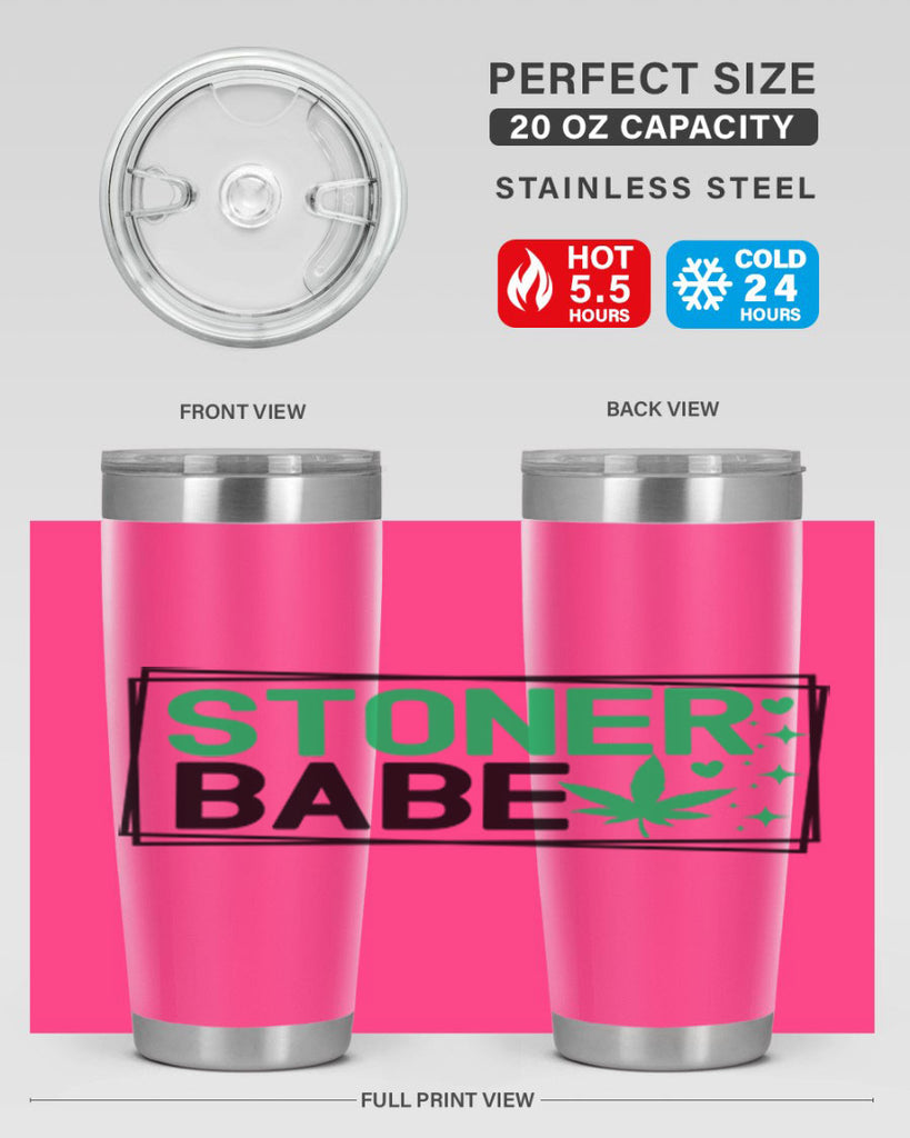 Stoner Babe 258#- marijuana- Tumbler