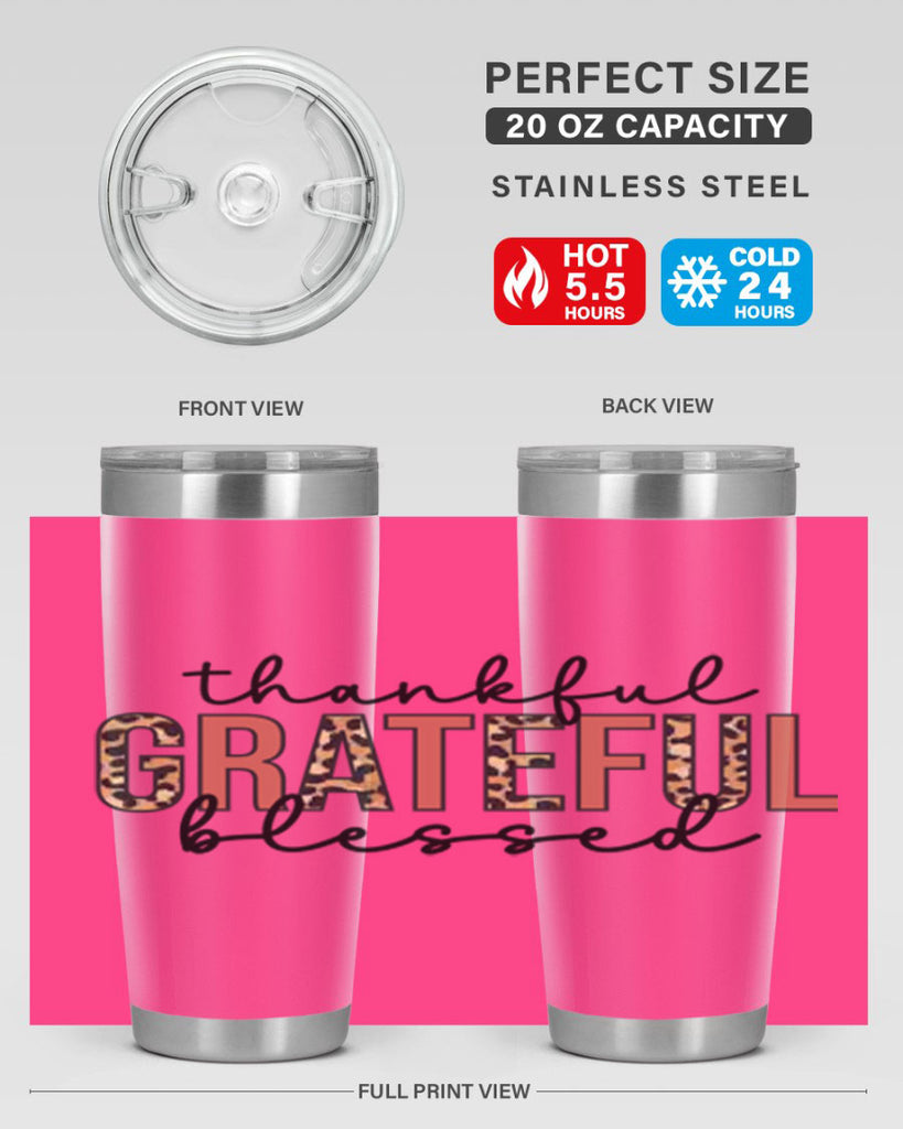 Thankful grateful blessed 602#- fall- Tumbler