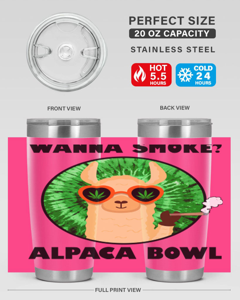 Wanna Smoke Alpaca Bowl 276#- marijuana- Tumbler