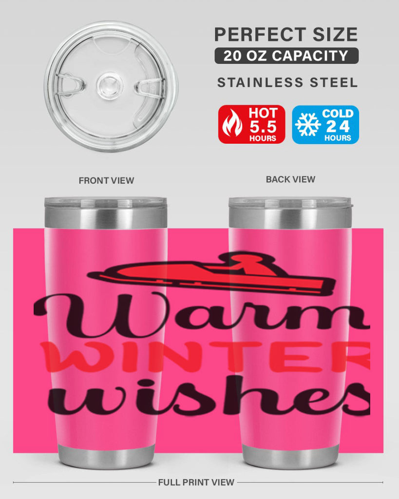 Warm winter wishes 452#- winter- Tumbler
