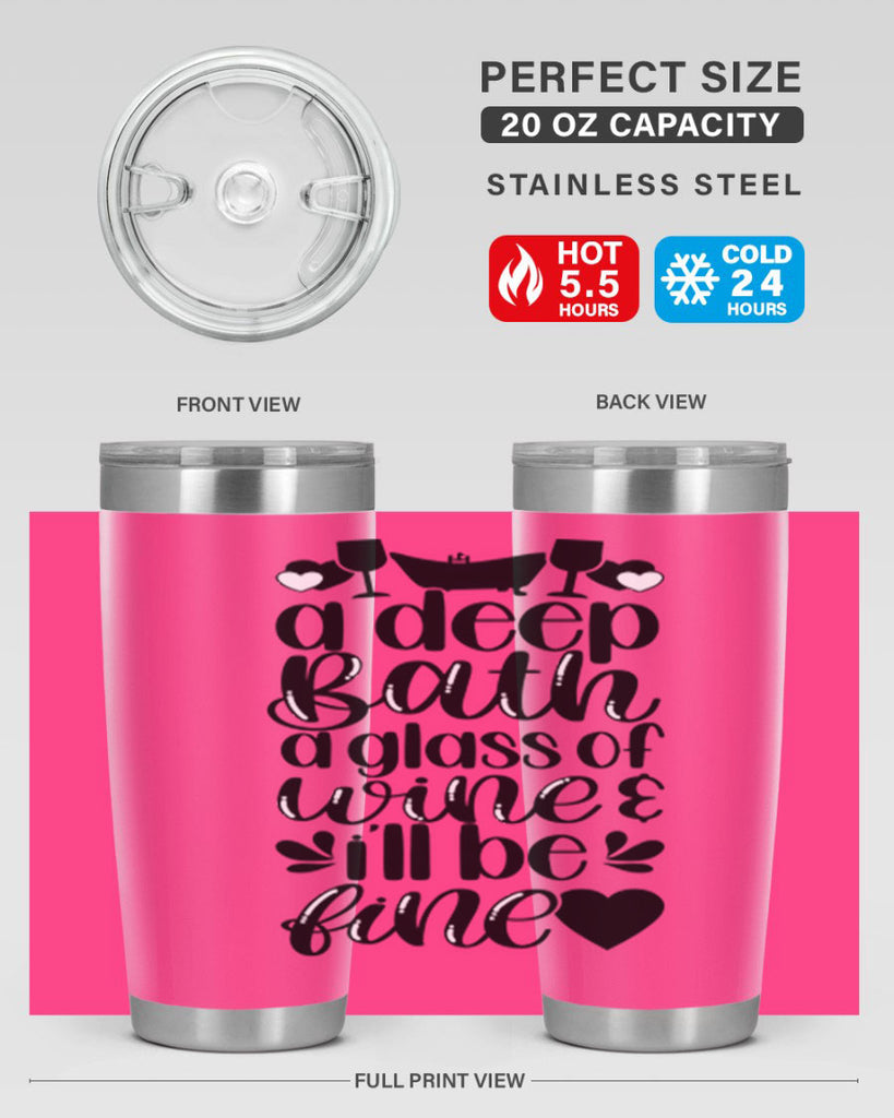 a deep bath a glass 48#- bathroom- Tumbler