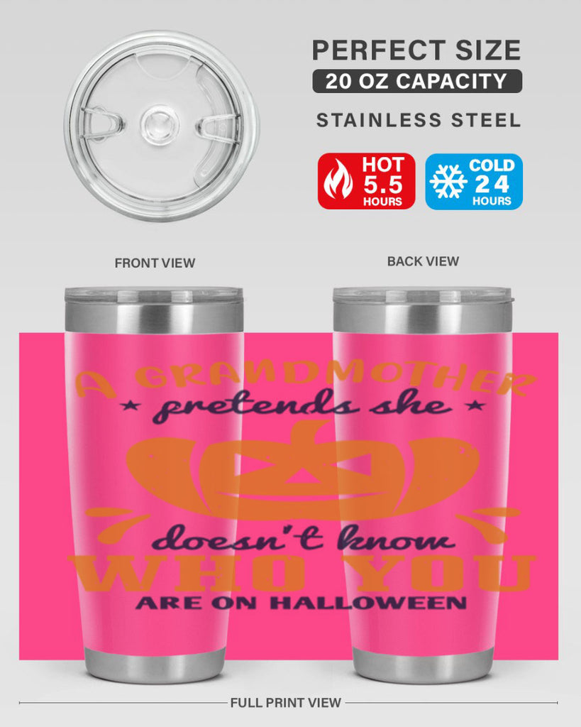 a grandmother pretends 162#- halloween- Tumbler