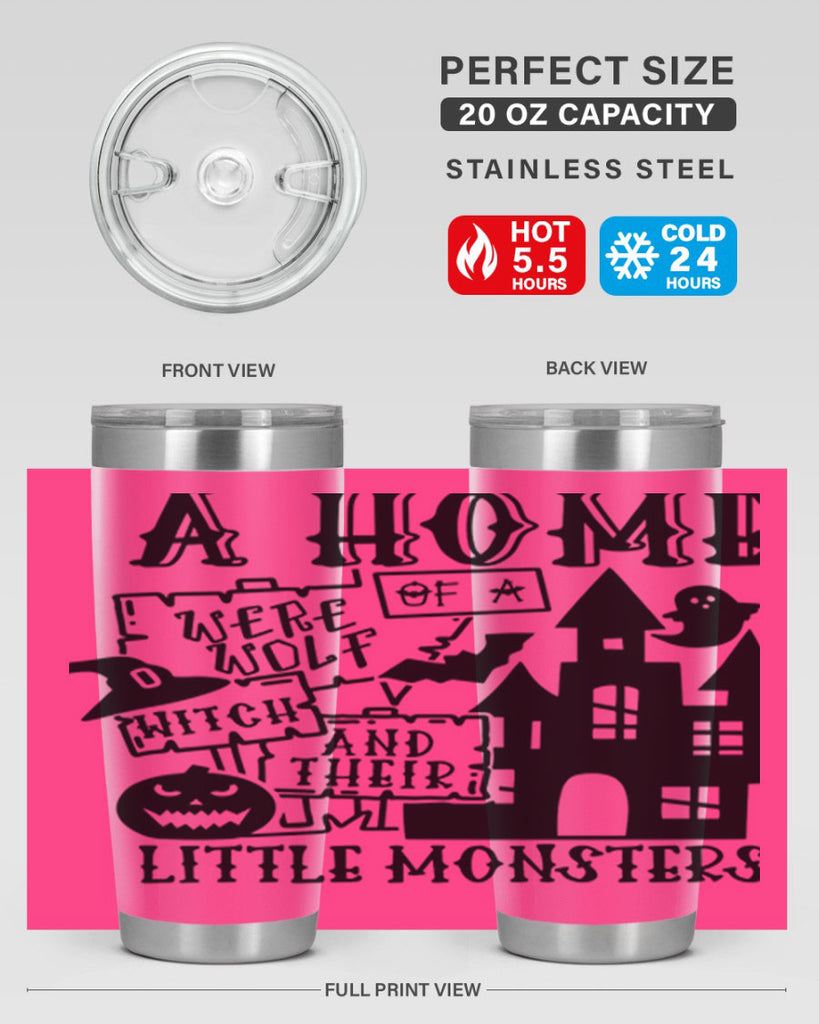 a home of a were wolf witch and their little monsters 96#- halloween- Tumbler