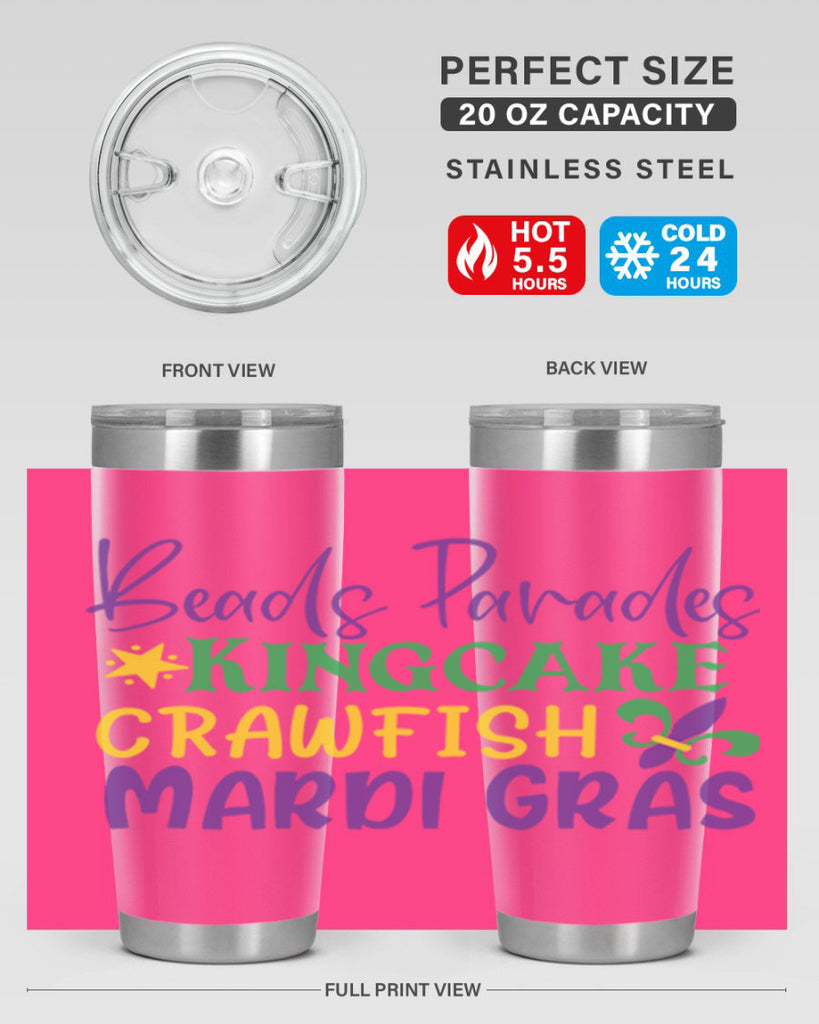 beads parades kingcake crawfish mardi gras 85#- mardi gras- Tumbler