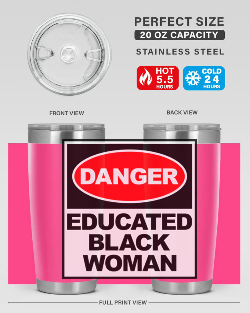 danger educated black  woman 176#- black words phrases- Cotton Tank