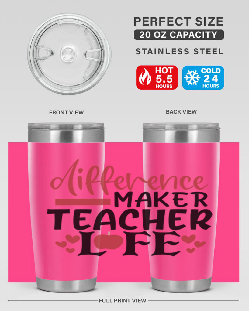 difference maker teacher life Style 184#- teacher- tumbler