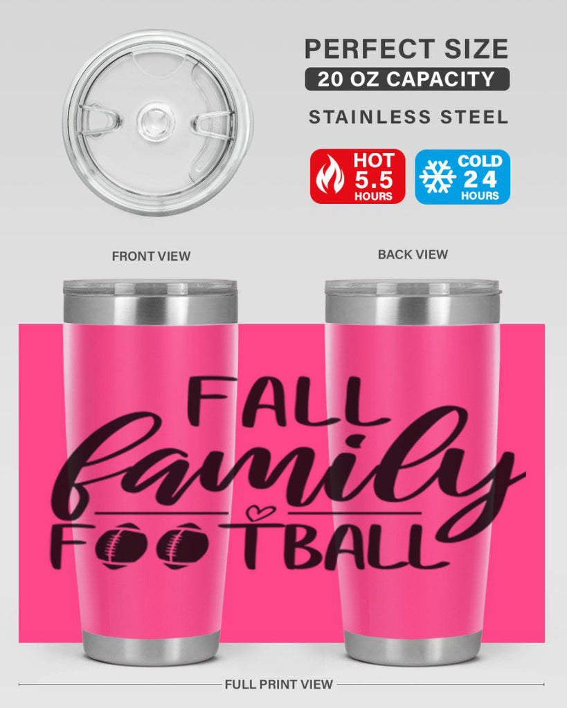 fall family football 100#- fall- Tumbler