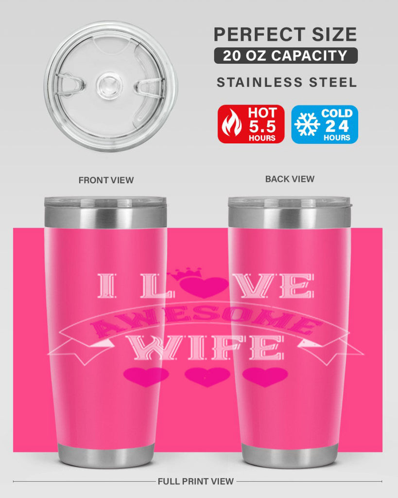 i love awesome wife 57#- valentines day- Tumbler