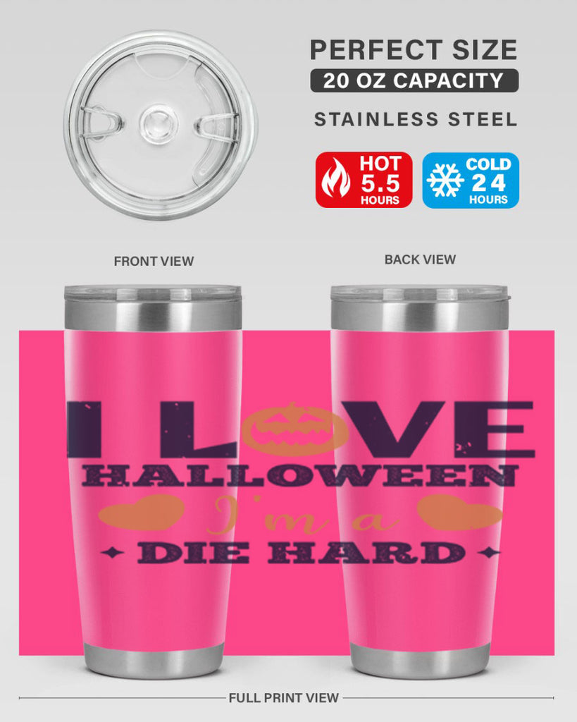 i love halloween im a die hard 150#- halloween- Tumbler
