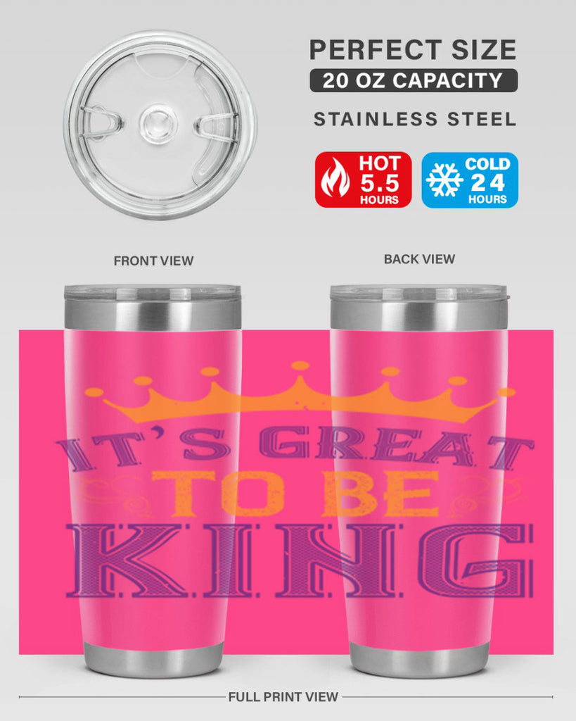 it’s great to be king 61#- mardi gras- Tumbler