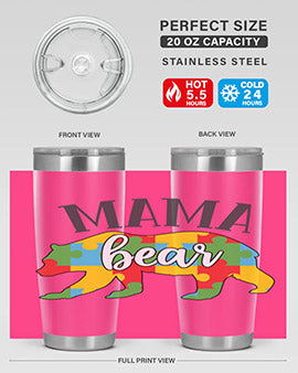 mama bear Style 32#- autism- Tumbler