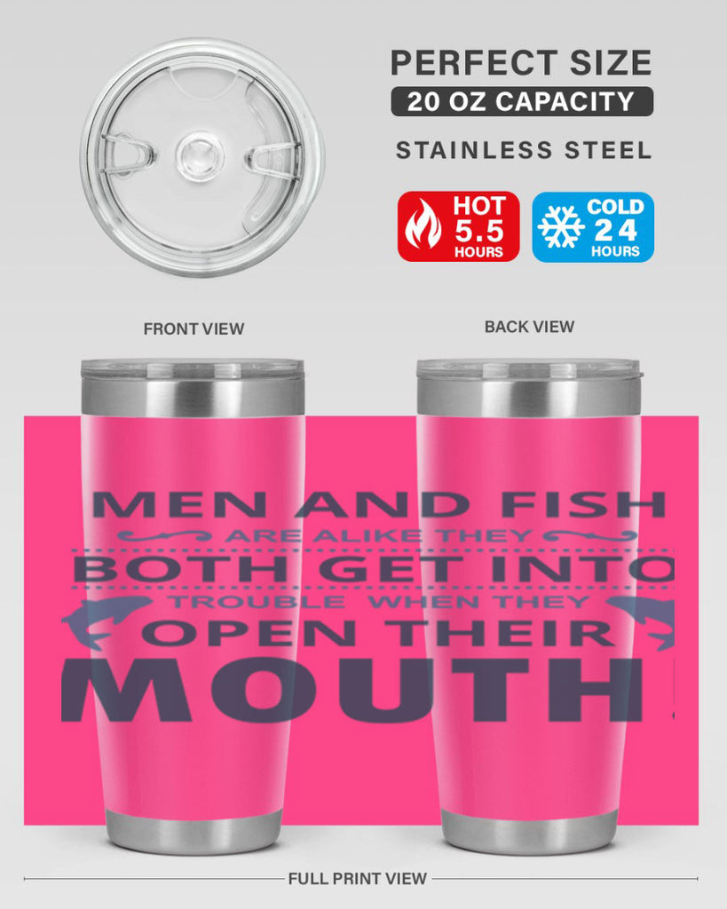 men fish 52#- fishing- Tumbler