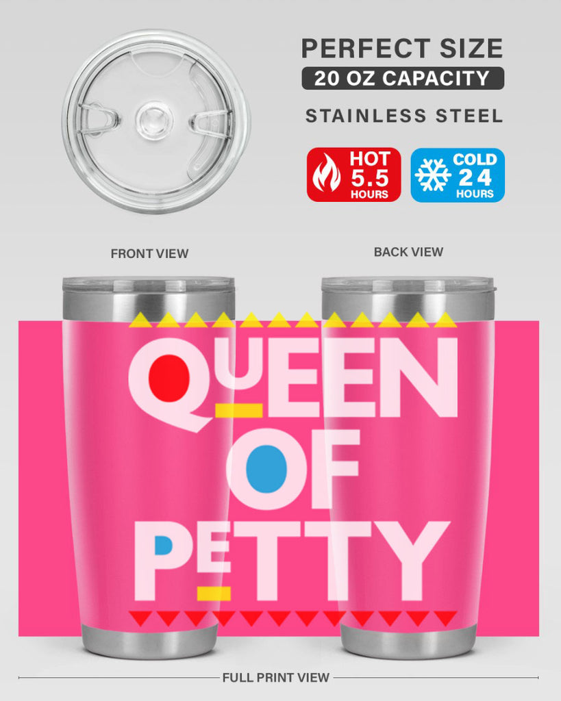 queen ofpetty 48#- black words phrases- Cotton Tank