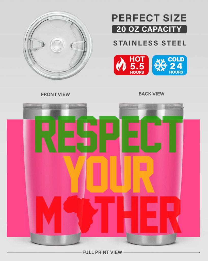 respect your mother 43#- black words phrases- Cotton Tank