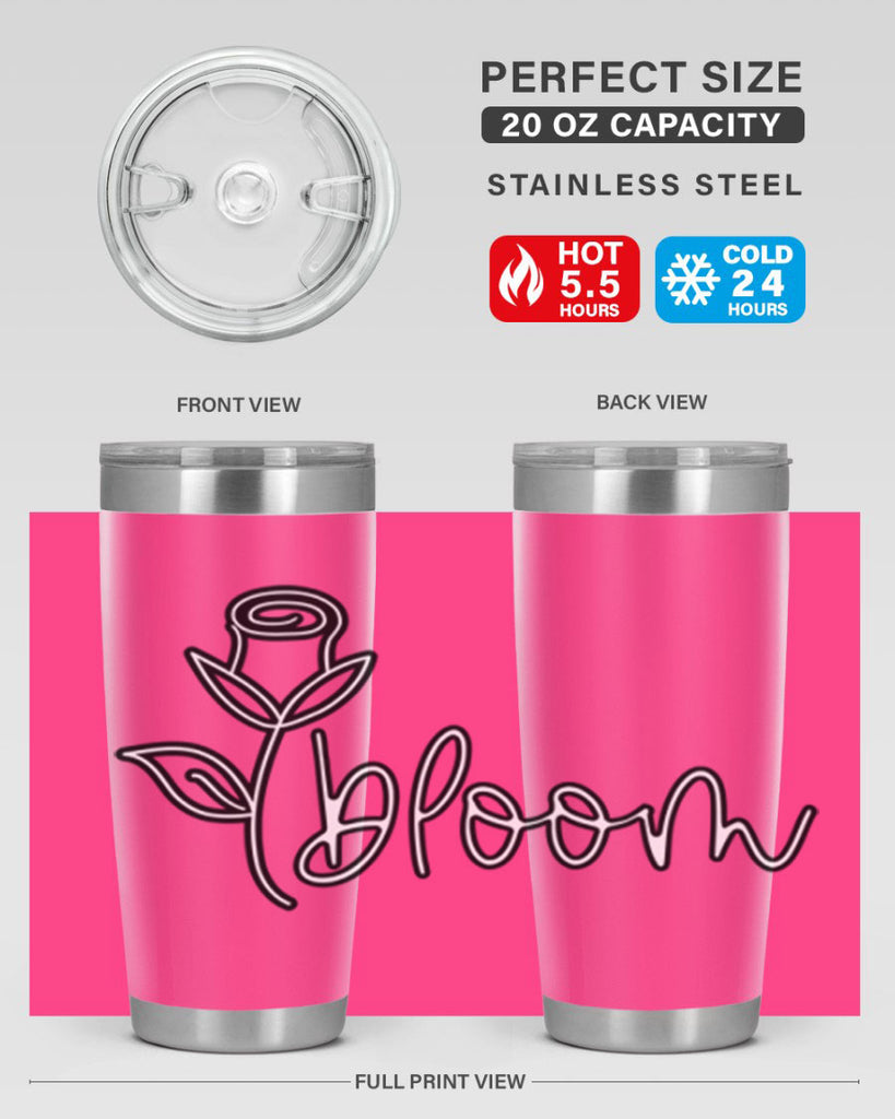 rosebud bloom outline399#- spring- Tumbler