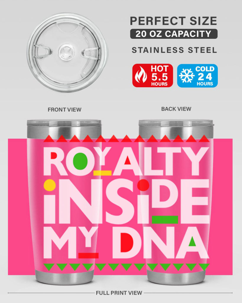 royalty inside my dna 42#- black words phrases- Cotton Tank