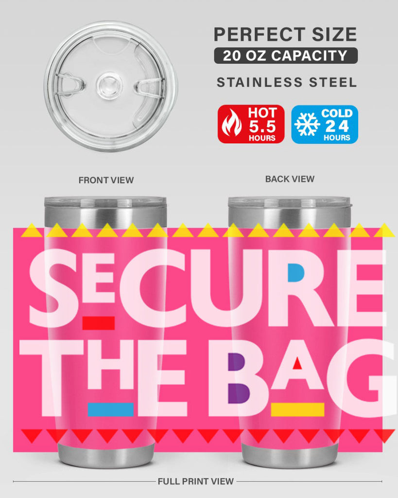 secure the bag 39#- black words phrases- Cotton Tank