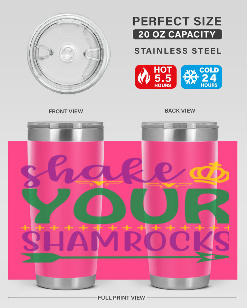 shake your shamrocks 2#- mardi gras- Tumbler