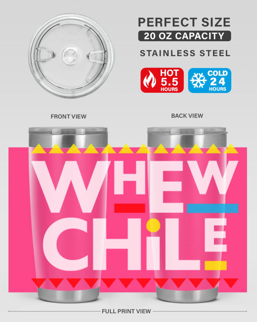 whew chile 11#- black words phrases- Cotton Tank