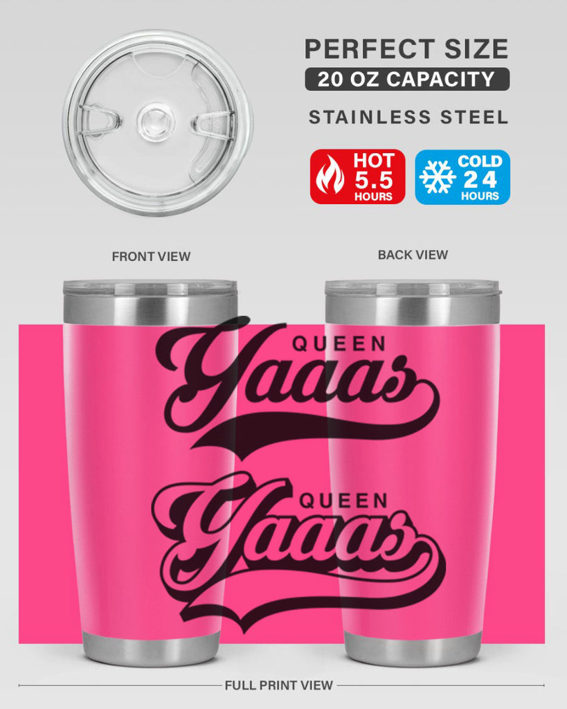 yaaas queen script 5#- black words phrases- Cotton Tank