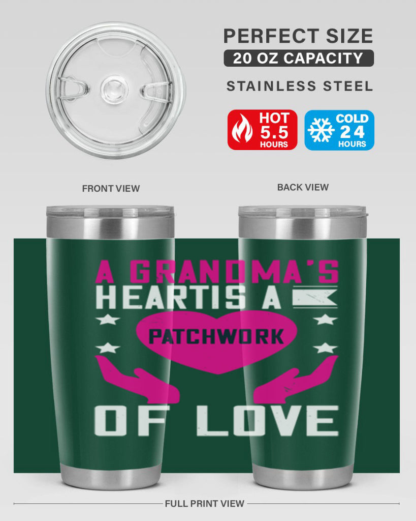 A grandma’s heart is a patchwork of love 86#- grandma - nana- Tumbler