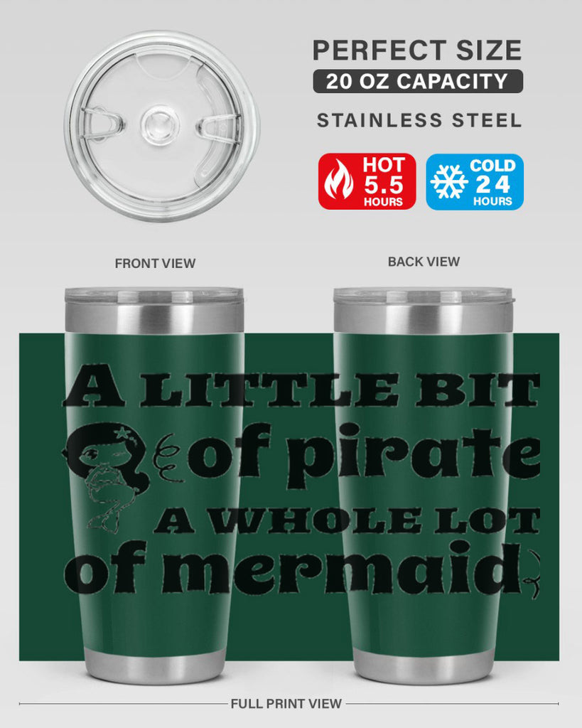 A little bit of pirate 10#- mermaid- Tumbler