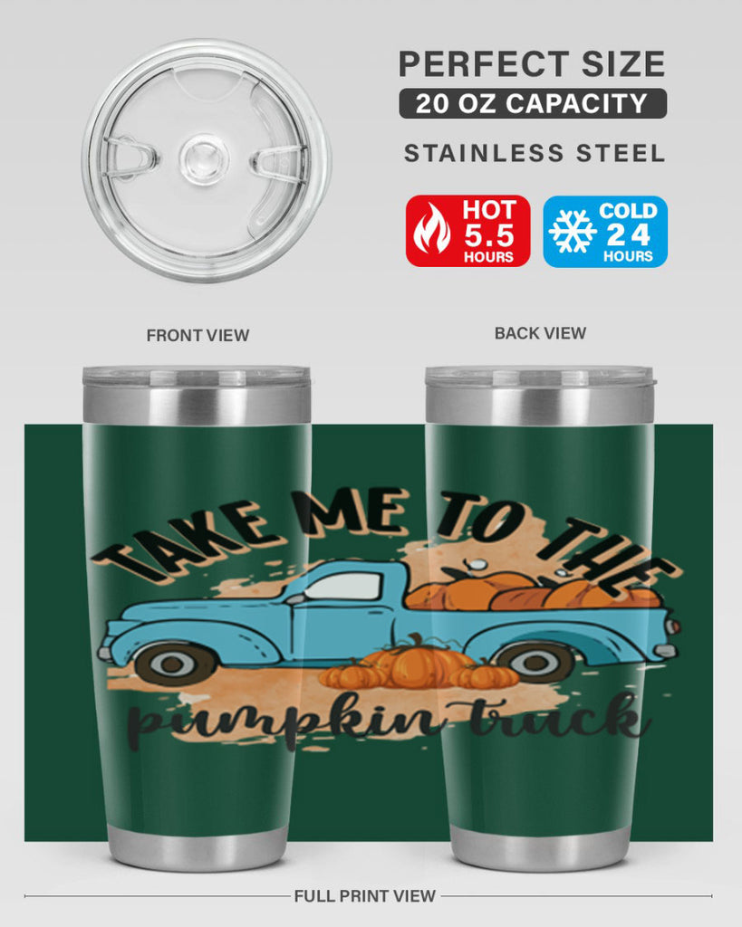 Fall Pumpkin Truck 128#- fall- Tumbler