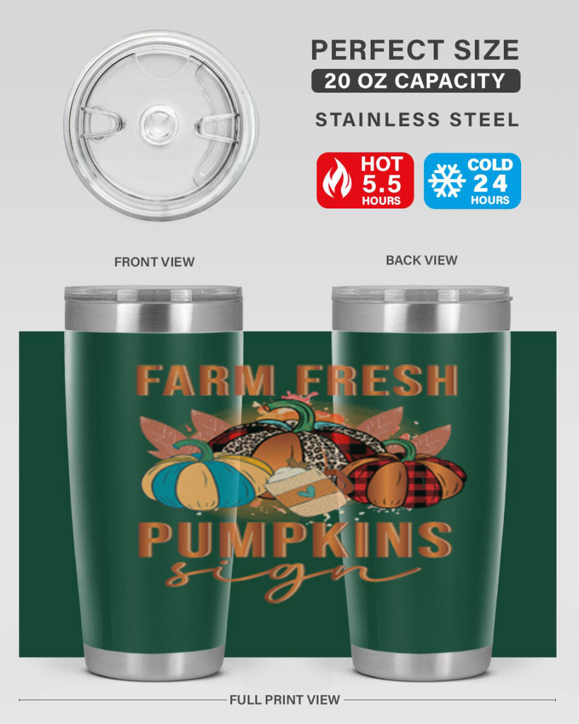 Farm Fresh Pumpkins Sign 175#- fall- Tumbler